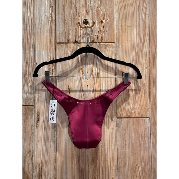 GIGI C JACLYN BIKINI BOTTOM SEXY CUTE BEACH VIBES SMALL BERRY NWT - Picture 2 of 3